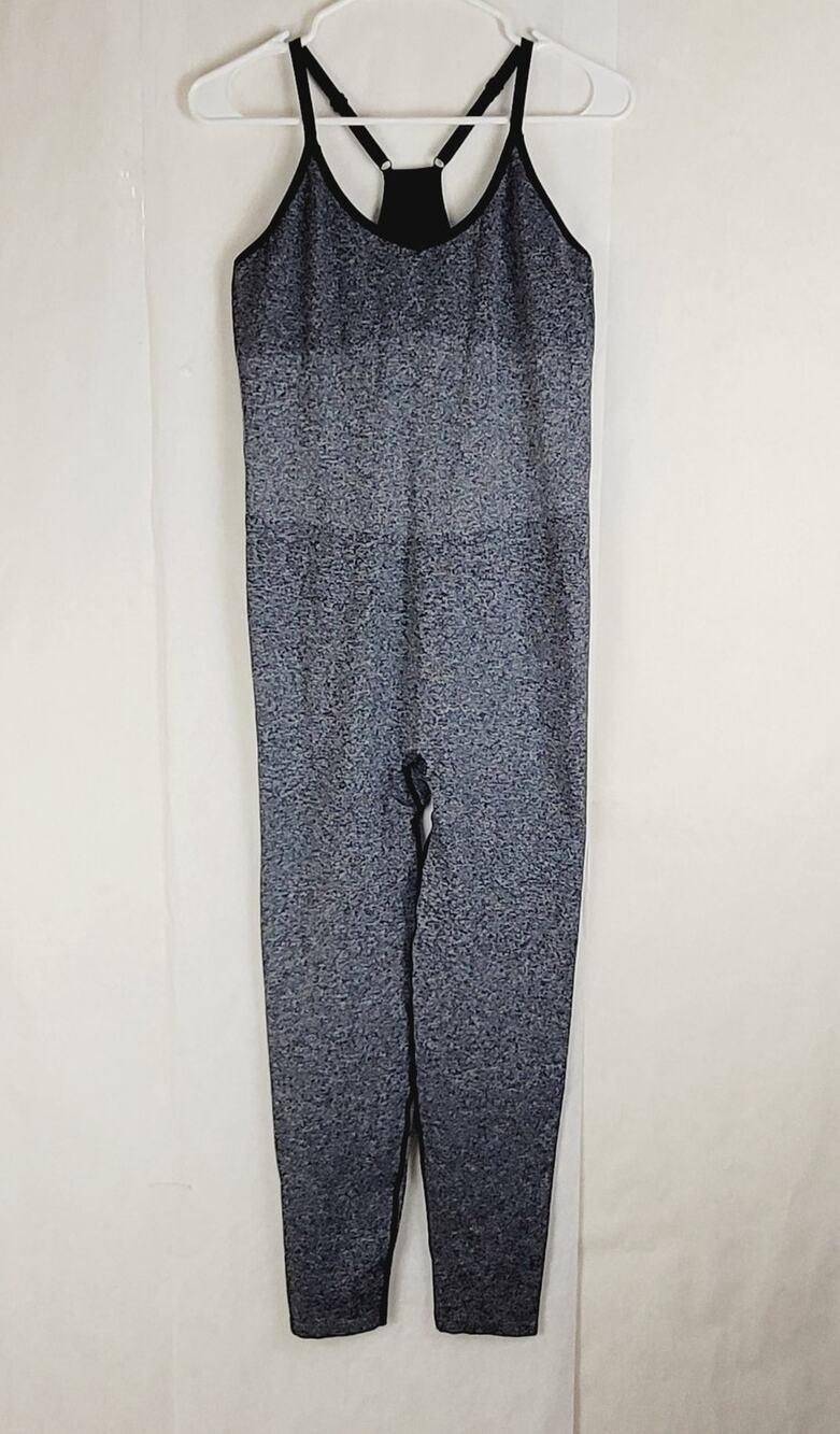 Pink Active Seamless grey racerback athletic jumpsuit Size Large Gym Loungewear